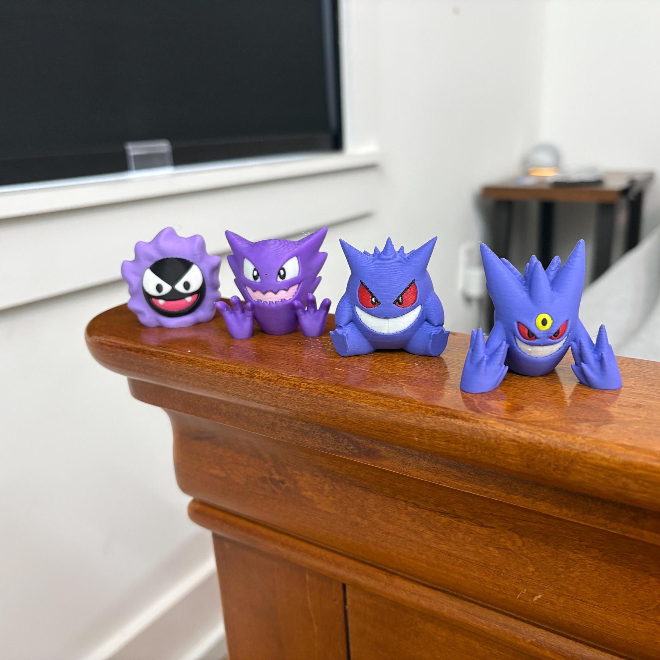Geng Evolution Set - Gast Haunt Geng & Mega Geng - Pocket monster  3D Printed Figures, Gift, Desk Decor