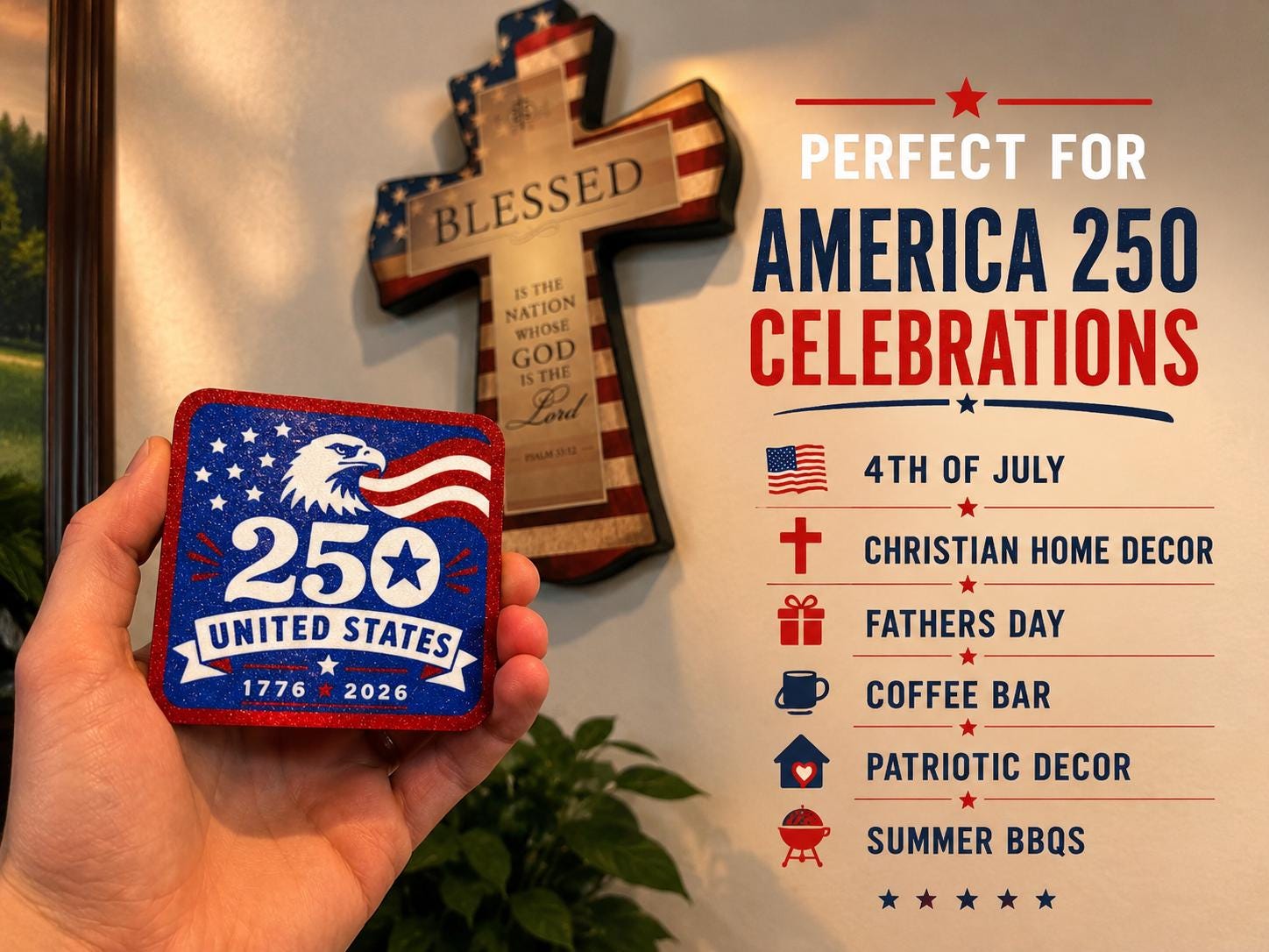 America 250th Anniversary Coasters