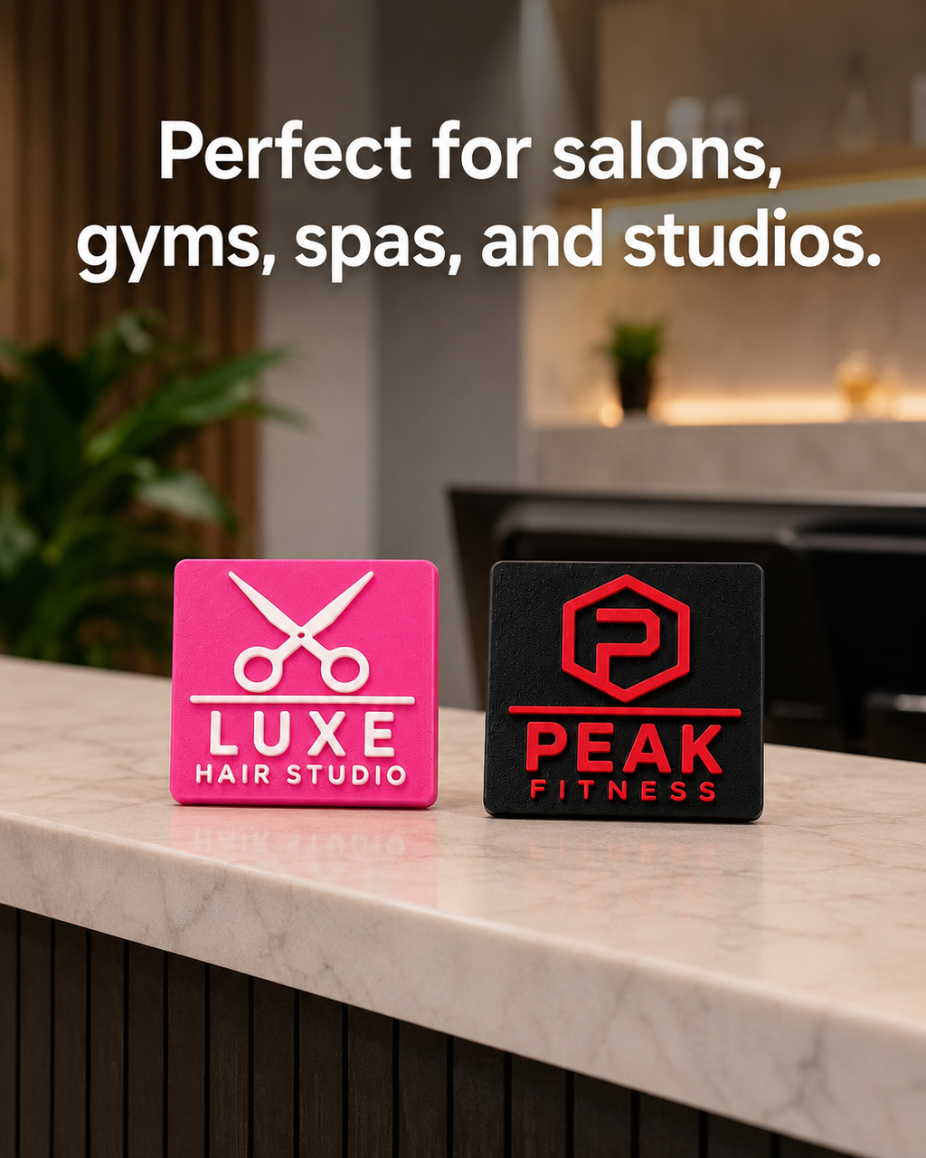 ScanTile Custom QR Code Tile, Premium 3D Printed Business Card Alternative, 2x2 Logo Leave Behind for Small Business