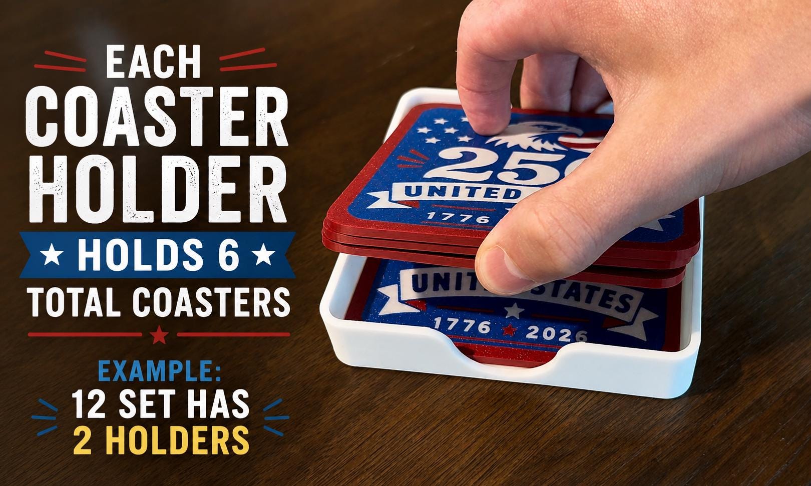 America 250th Anniversary Coasters